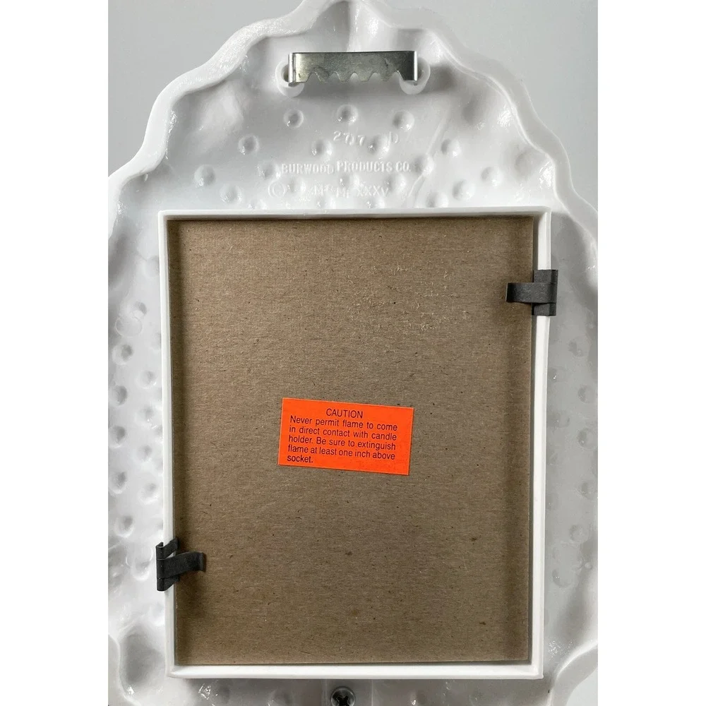 Vtg 1984 Burwood Hobnail Plastic Mirror‎ Wall Sconces Candle Holders Set Of 5